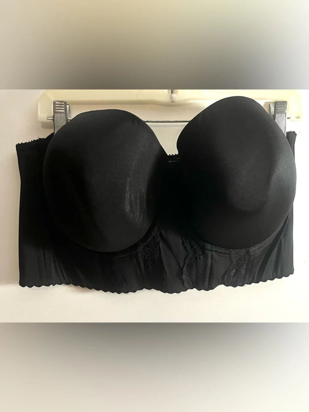 Parfait Black Strapless Longline Bustier Bra – Size 38I (US) NWOT - Picture 1 of 4